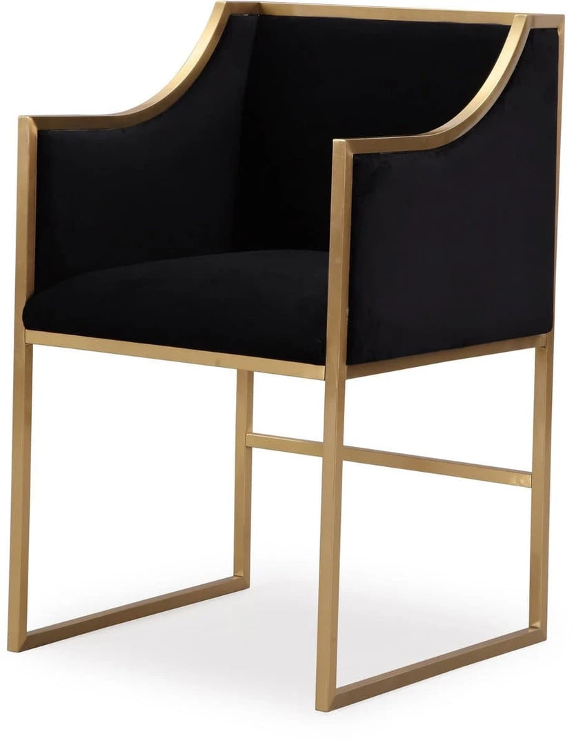 TOV Atara Velvet Gold Chair Dining Room