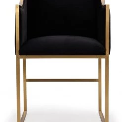 TOV Atara Velvet Gold Chair Dining Room