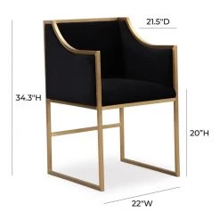 TOV Atara Velvet Gold Chair Dining Room