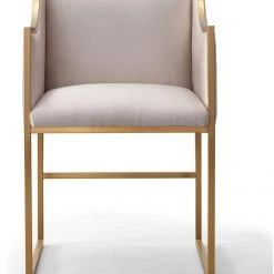 TOV Atara Velvet Gold Chair Dining Room