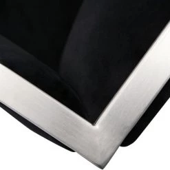 TOV Atara Black Velvet Silver Chair
