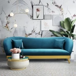 TOV Chloe Velvet Sofa