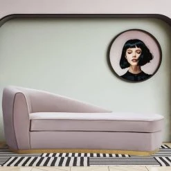 TOV Adele Slub Velvet Chair Living Room