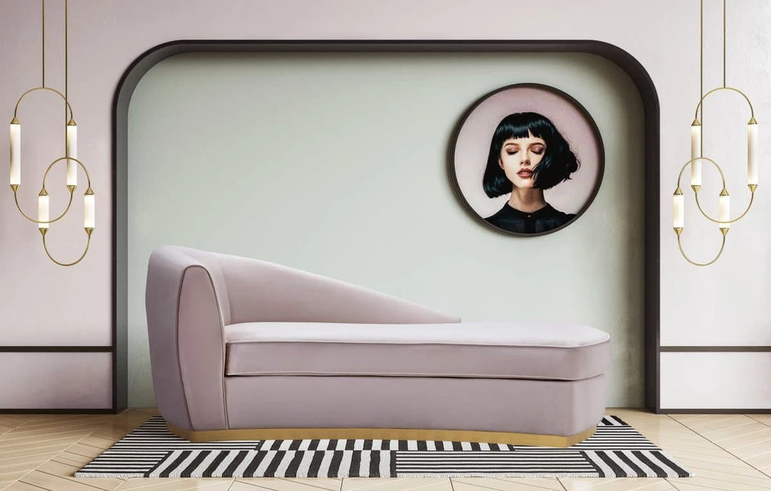 TOV Adele Slub Velvet Chair Living Room