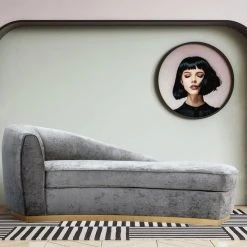 TOV Adele Slub Velvet Chair Living Room