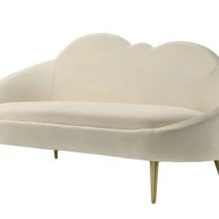 TOV Cloud Cream Velvet Settee