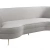 TOV Flare Cream Chenille Sofa