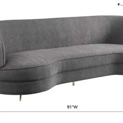 TOV Flare Grey Tweed Sofa