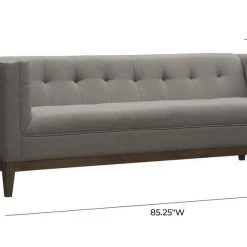 TOV Living Room Gavin Linen Sofa