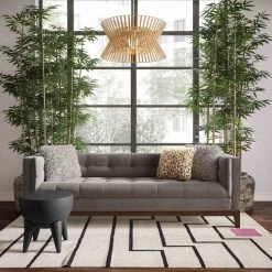 TOV Living Room Gavin Linen Sofa