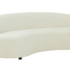 TOV Living Room Cannellini Velvet Sofa