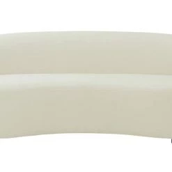 TOV Living Room Cannellini Velvet Sofa