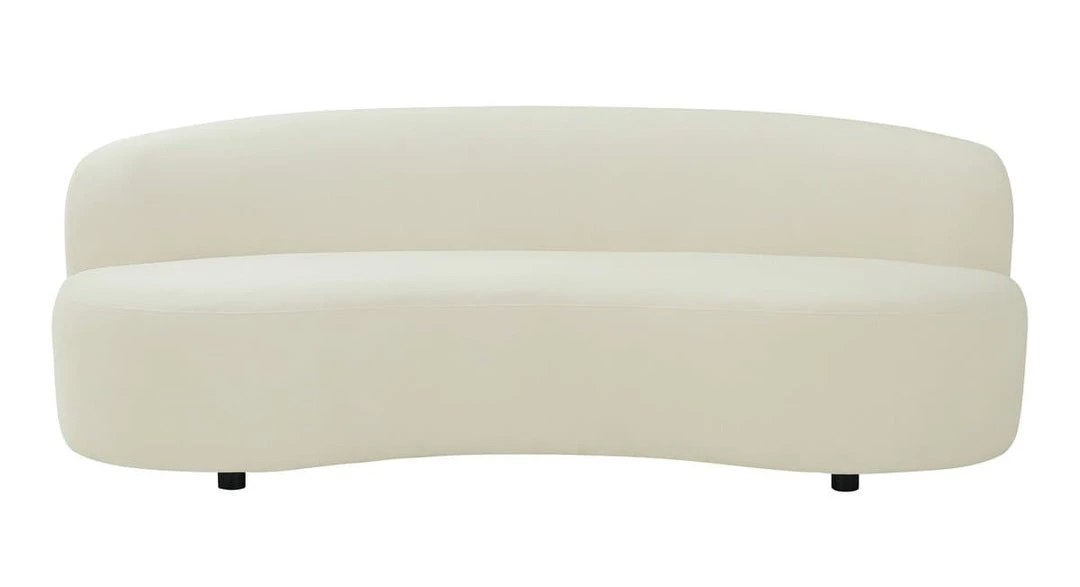 TOV Living Room Cannellini Velvet Sofa