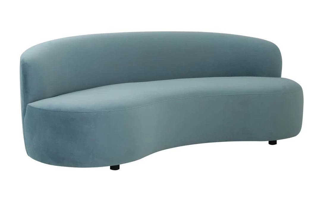 TOV Living Room Cannellini Velvet Sofa