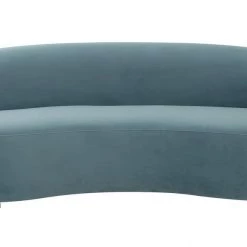 TOV Living Room Cannellini Velvet Sofa