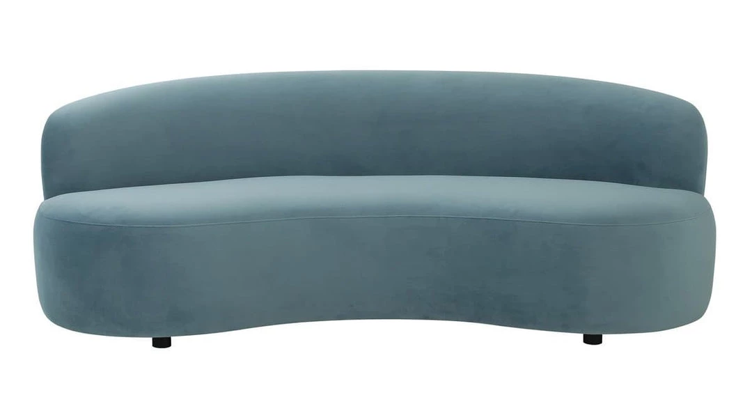 TOV Living Room Cannellini Velvet Sofa