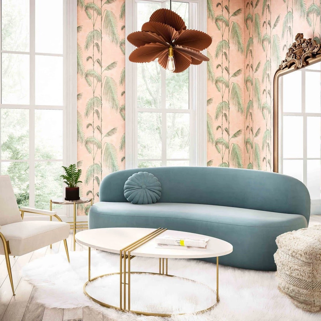 TOV Living Room Cannellini Velvet Sofa