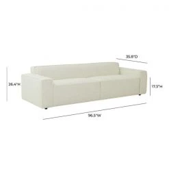 TOV Olafur Cream Linen Sofa