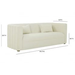 TOV Living Room Callie Velvet Sofa