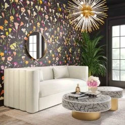 TOV Living Room Callie Velvet Sofa