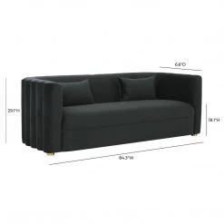 TOV Living Room Callie Velvet Sofa