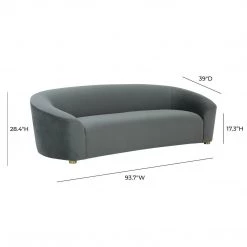 TOV Serenity Velvet Sofa Living Room