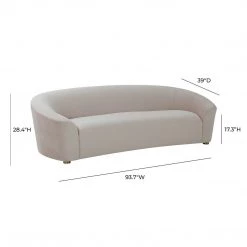 TOV Serenity Velvet Sofa Living Room
