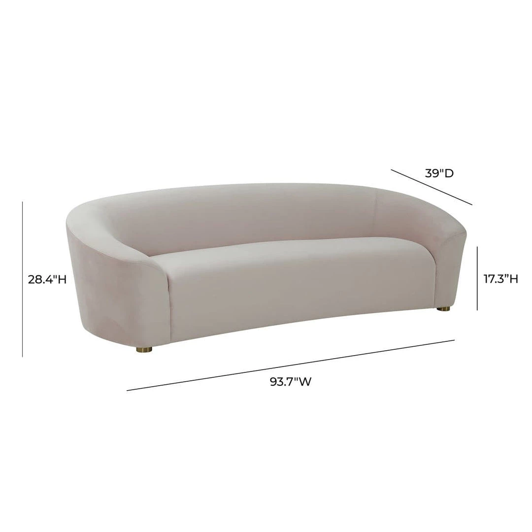 TOV Serenity Velvet Sofa Living Room