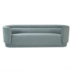 TOV Living Room Macie Sea Blue Velvet Sofa