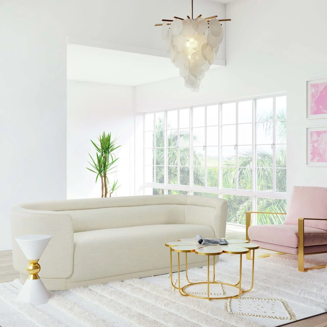 TOV Macie Cream Linen Sofa