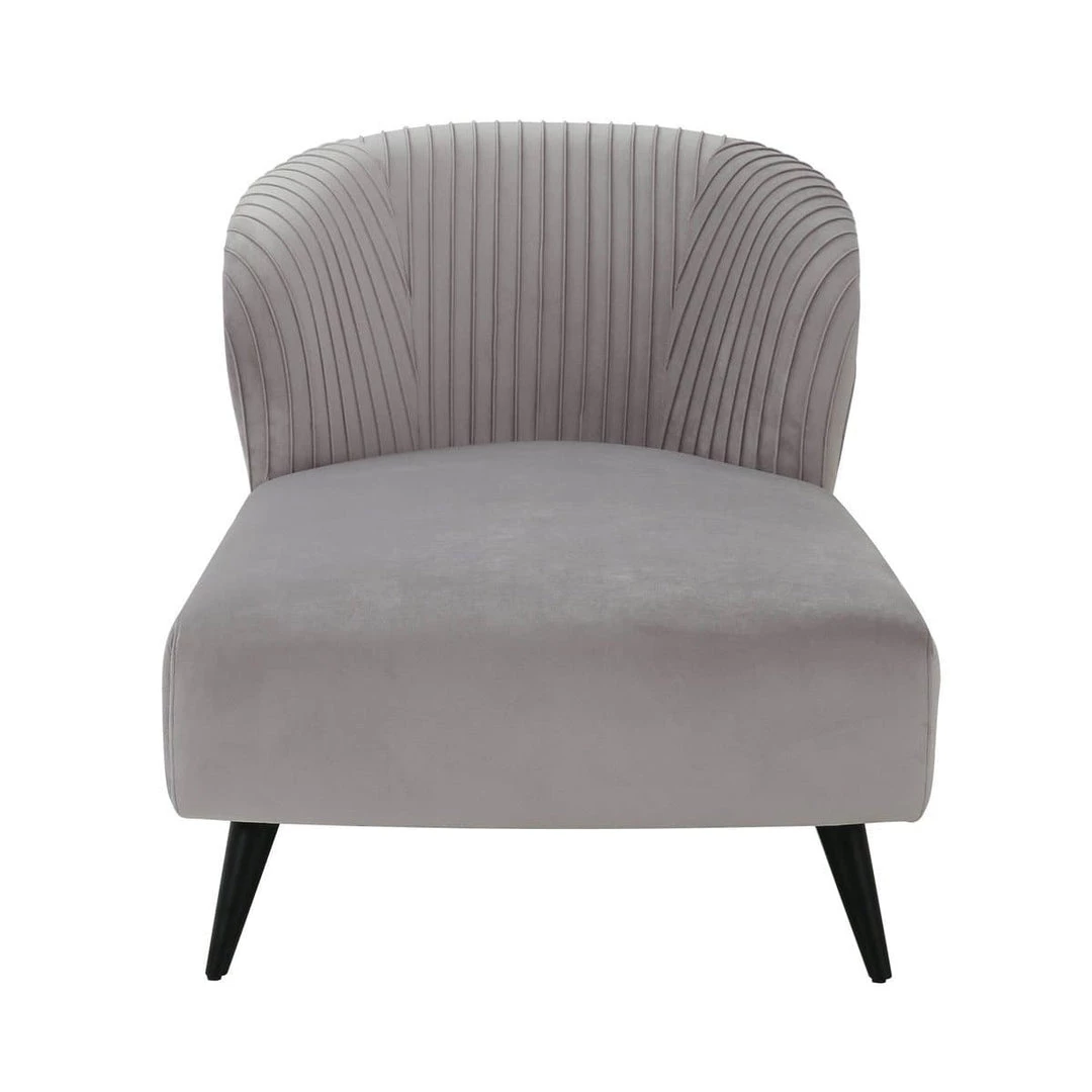 TOV Living Room Maliah Pleated Velvet Settee