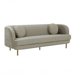 TOV Sariah Alabaster Velvet Sofa