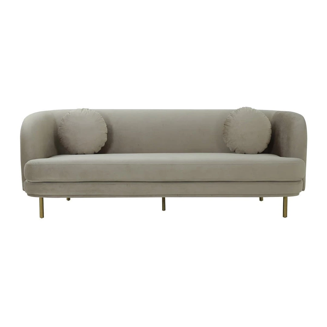 TOV Sariah Alabaster Velvet Sofa