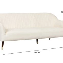 TOV Living Room Natalia Velvet Sofa