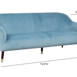 TOV Living Room Natalia Velvet Sofa