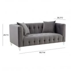 TOV Bea Velvet Loveseat Living Room