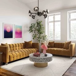 TOV Bea Velvet Loveseat Living Room