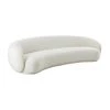 TOV Kendall Cream Velvet 120" Sofa Sofa & Loveseat