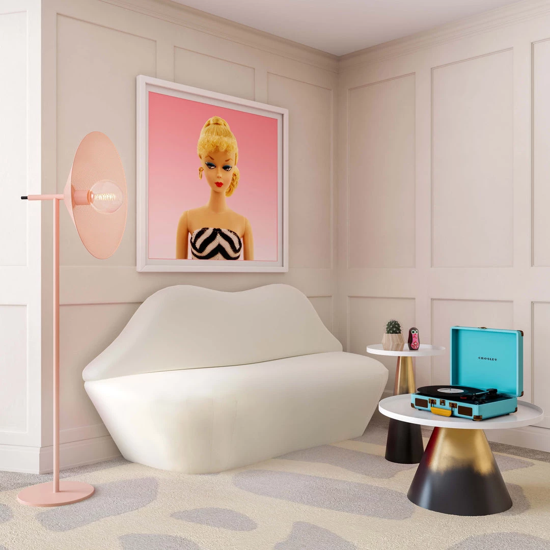 TOV Sofa & Loveseat Lips Velvet Settee