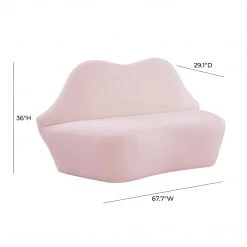 TOV Sofa & Loveseat Lips Velvet Settee