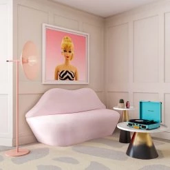 TOV Sofa & Loveseat Lips Velvet Settee