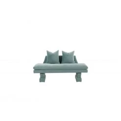 TOV Living Room Hyde Velvet Pedestal Sofa
