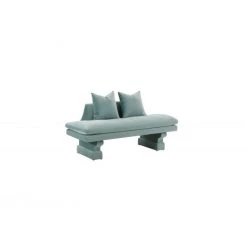 TOV Living Room Hyde Velvet Pedestal Sofa