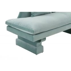 TOV Living Room Hyde Velvet Pedestal Sofa