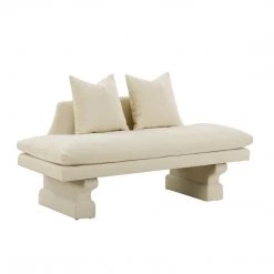 TOV Living Room Hyde Velvet Pedestal Sofa