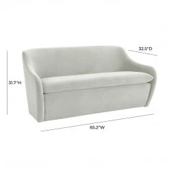 TOV Cellia Velvet Loveseat Living Room