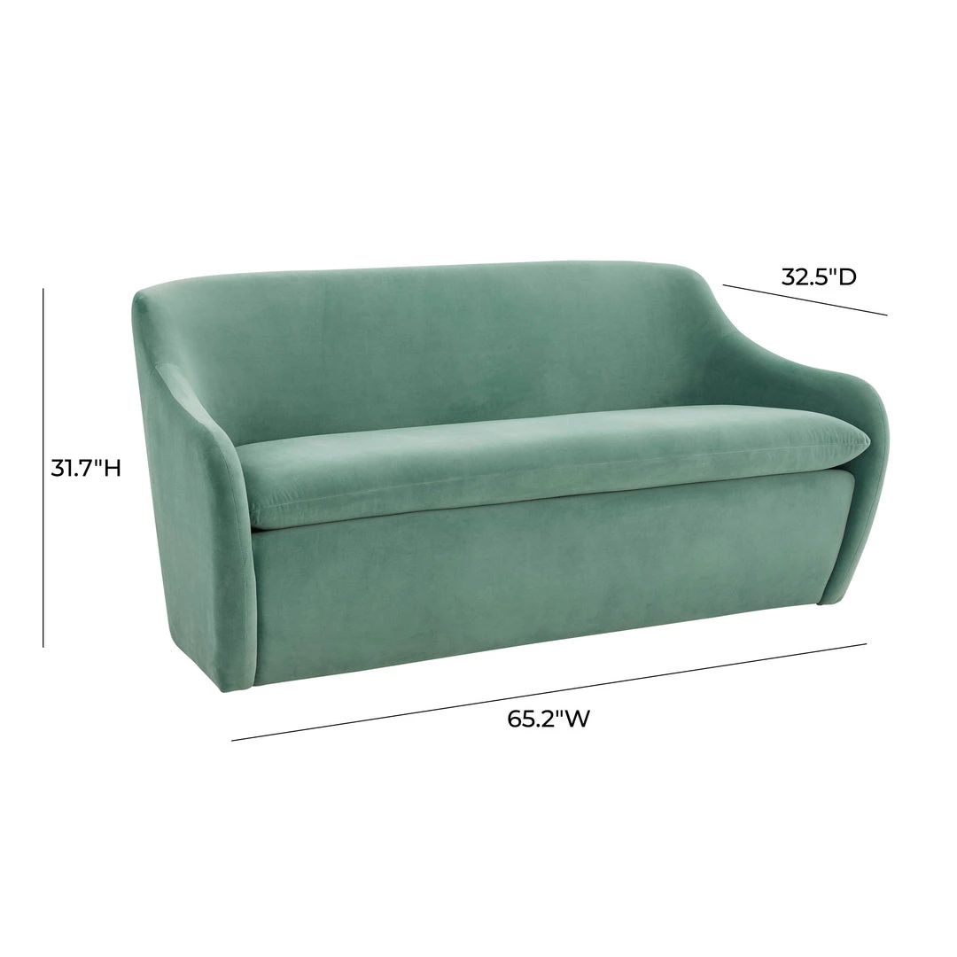 TOV Cellia Velvet Loveseat Living Room