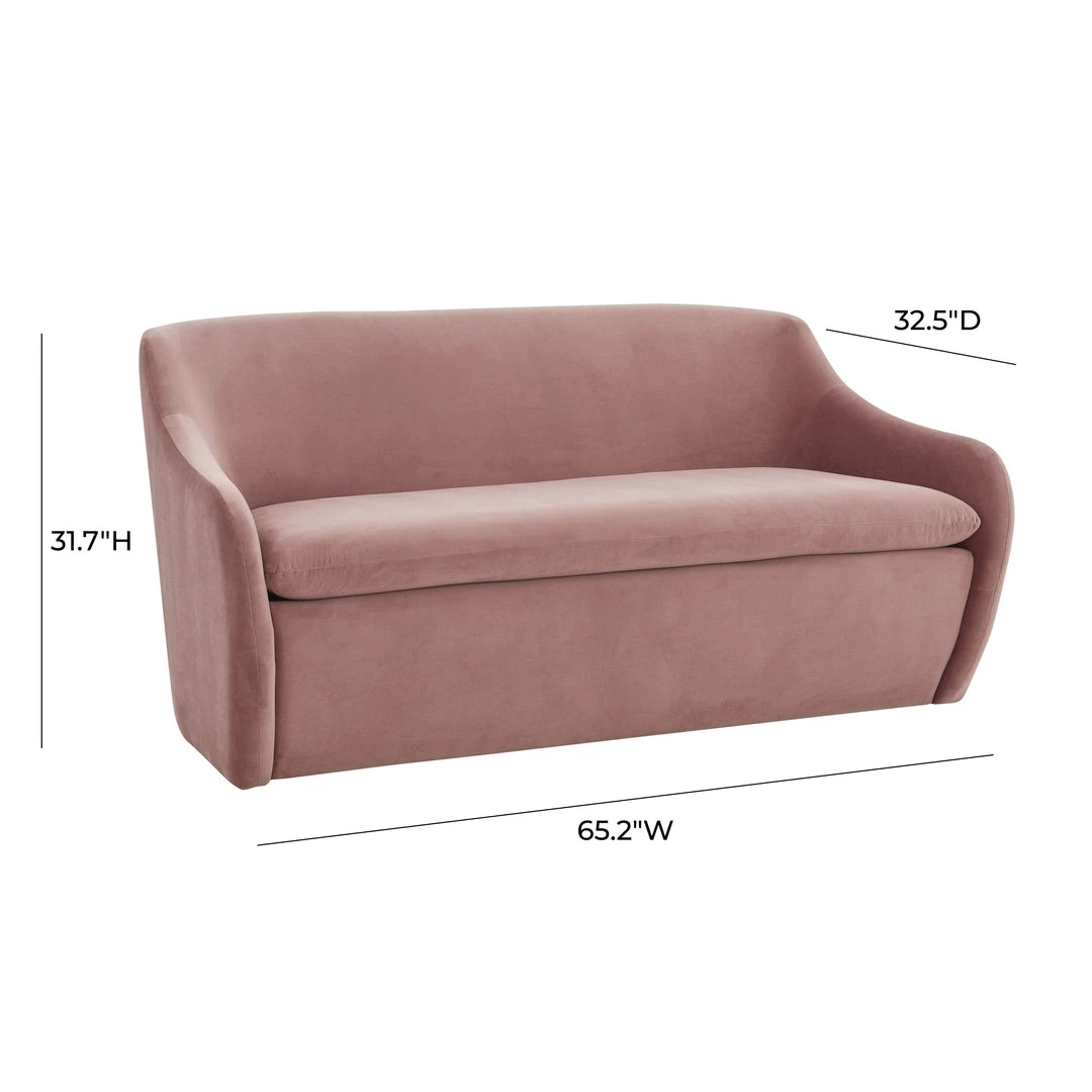 TOV Cellia Velvet Loveseat Living Room