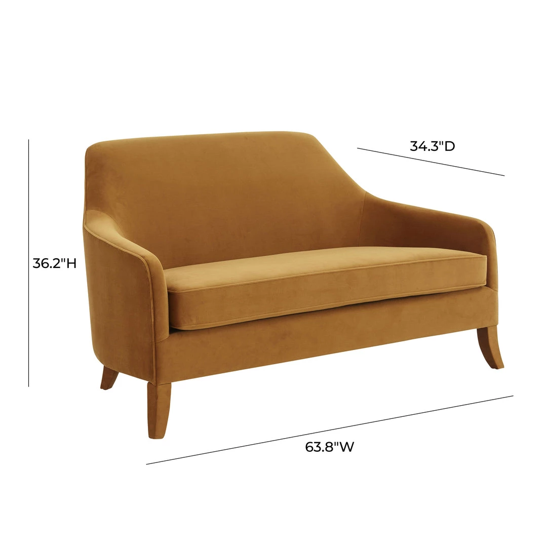 TOV Neveah Velvet Loveseat Living Room