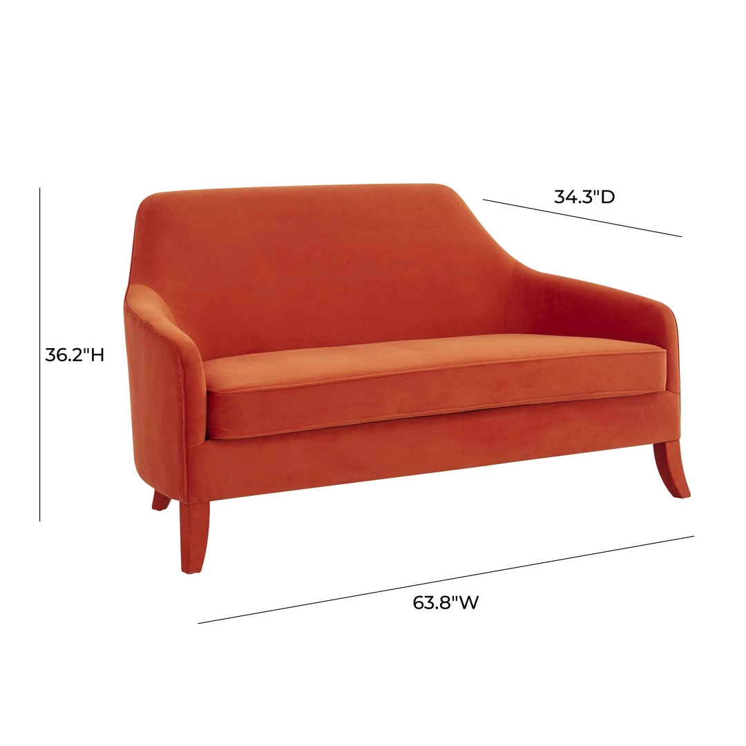 TOV Neveah Velvet Loveseat Living Room
